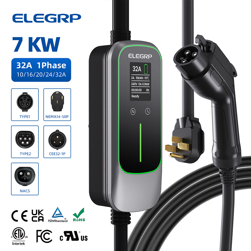 ELEGRP 32 Amp Portable Electri - Home Ev Charger 评论和价格