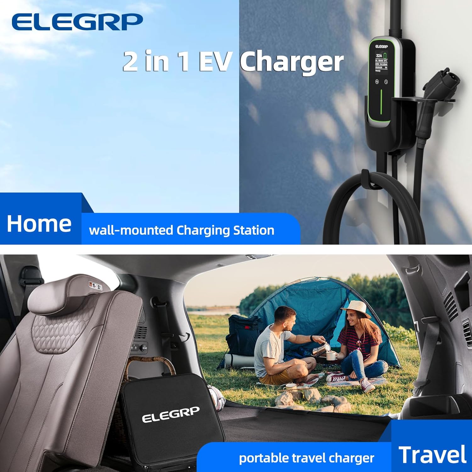 ELEGRP 32 Amp Portable Electri - Home Ev Charger 评论和价格