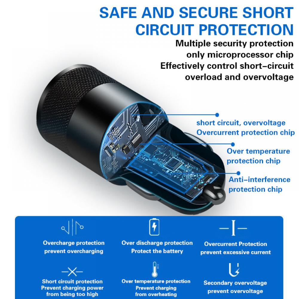 66W USB Car Charger Type C Fas - Fast Ev Charger 评论和价格